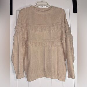 ANDTHEWHY Fringe Sweater
